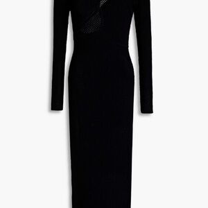 Ronny Kobo Rosemary one-shoulder cutout crochet knit dress